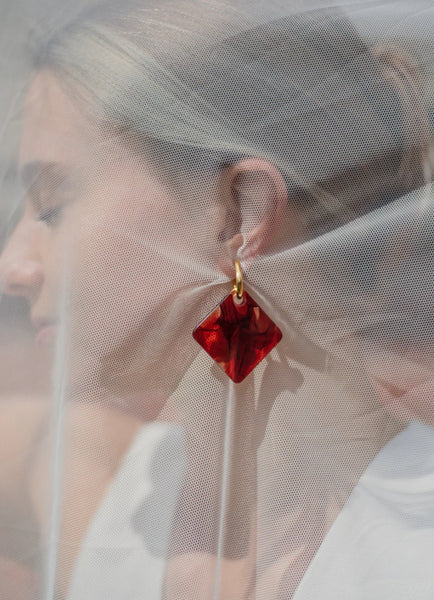 Camellia earrings