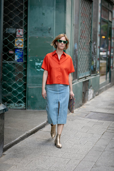 Mom Crop Blouse