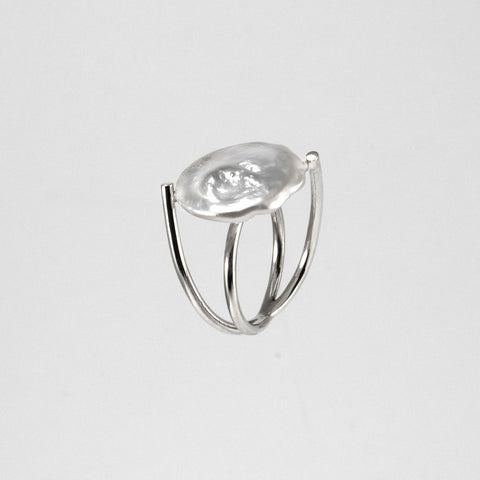 Floating Pearl Small Ezüst gyűrű