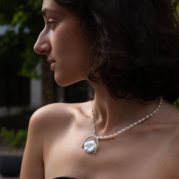 Floating Stone Pearl Ezüst nyaklánc
