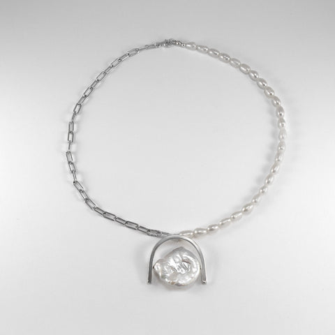 Floating Stone Pearl Ezüst nyaklánc