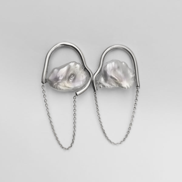 MEDÚZA PEARL EZÜST FÜLBEVALÓ