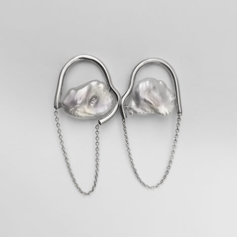 MEDÚZA PEARL EZÜST FÜLBEVALÓ