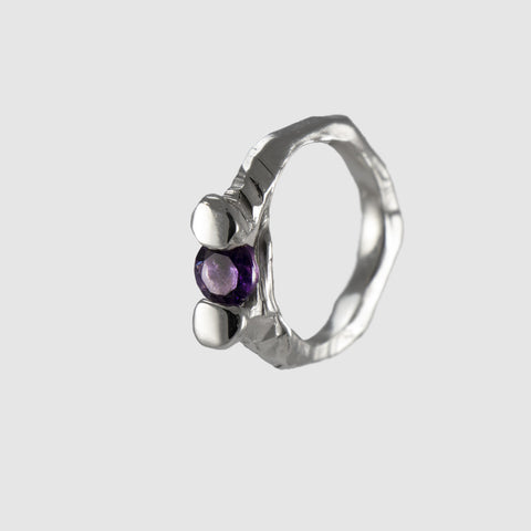Mold Art Ametiszt Ezüst gyűrű