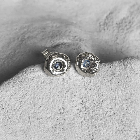 Mold Art Drops ezüst fülbevaló zafírral