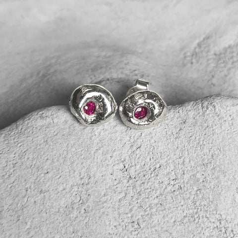 Mold Art Drops ezüst fülbevaló zafírral