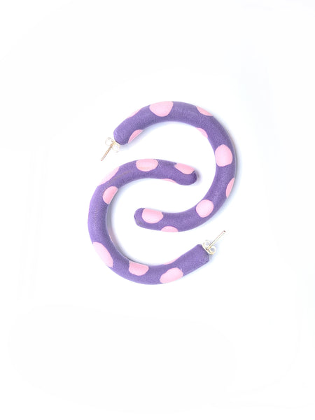 Patterned hoop earrings