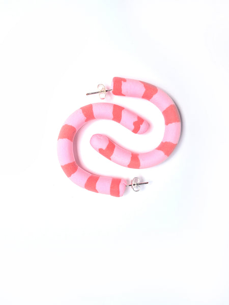 Patterned hoop earrings