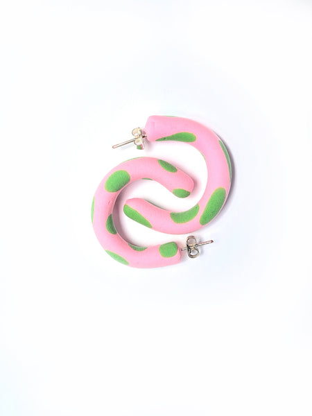 Patterned hoop earrings