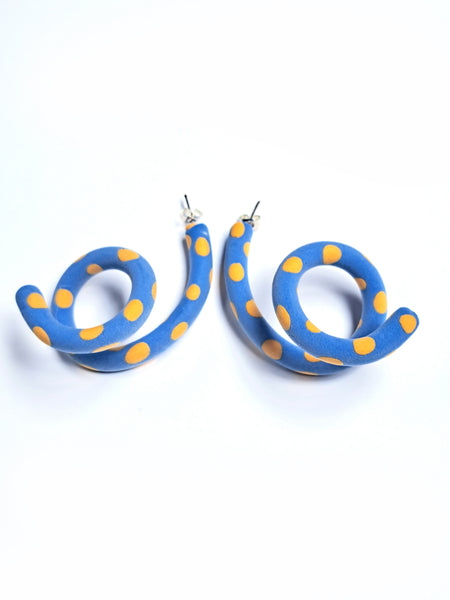 Patterned spiral earrings
