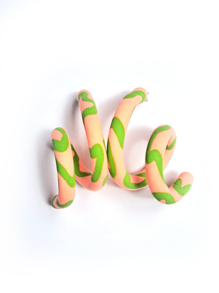 Patterned spiral earrings