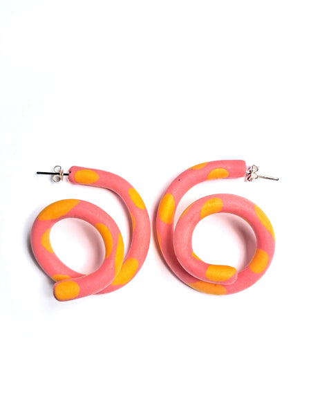 Patterned spiral earrings