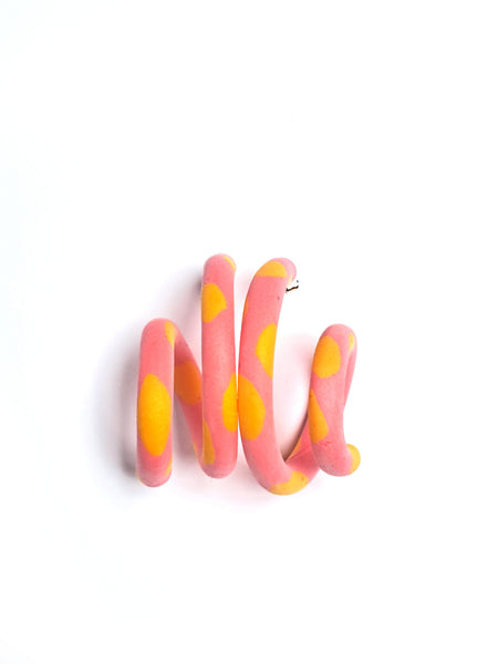 Patterned spiral earrings