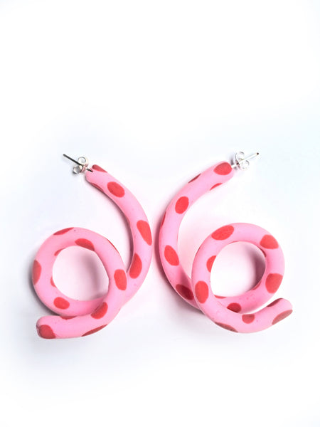 Patterned spiral earrings