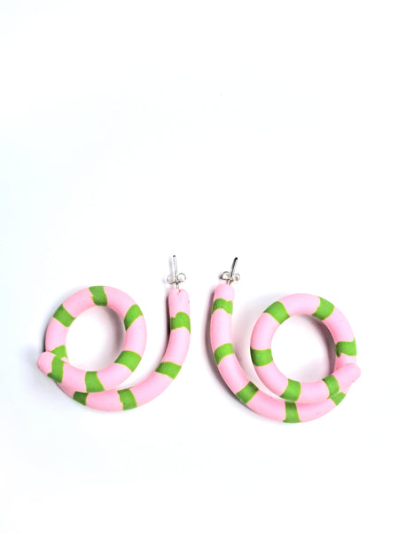 Patterned spiral earrings