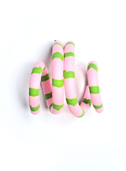 Patterned spiral earrings
