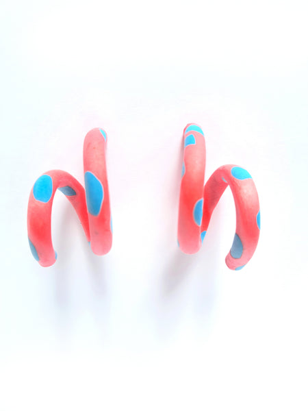 Patterned spiral earrings