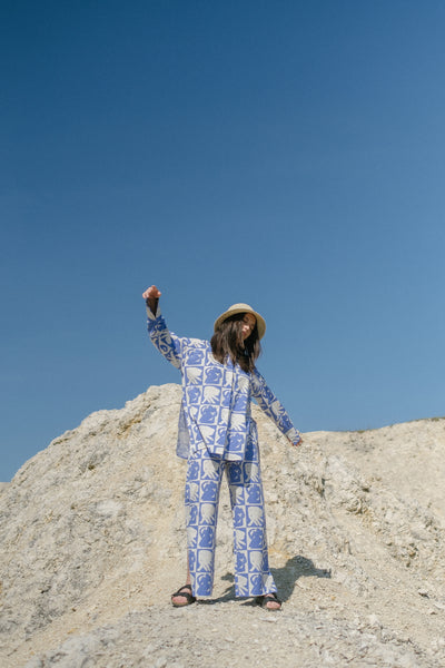 Flowy pants - corn flower
