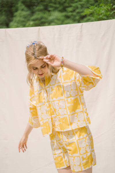 Flowy shorts - sunflower