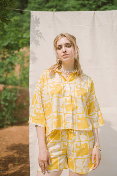 Flowy shorts - sunflower