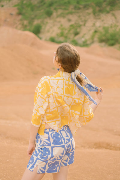 Flowy shorts - corn flower