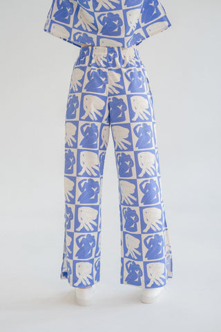 Flowy pants - corn flower