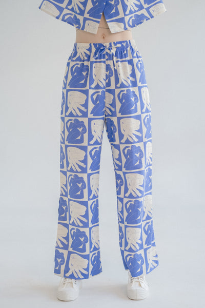 Flowy pants - corn flower