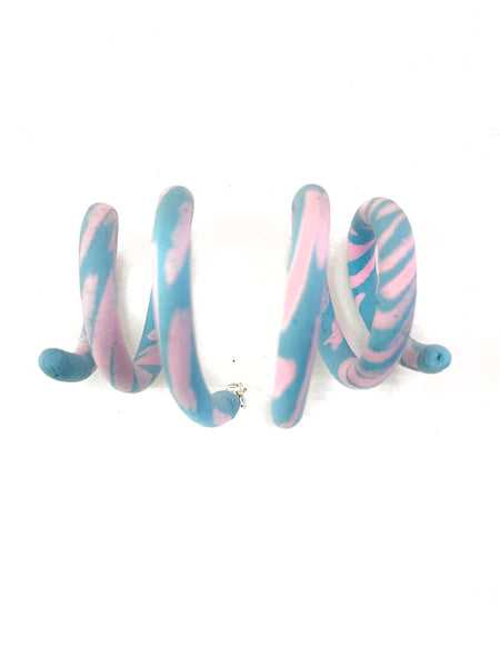 Patterned spiral earrings