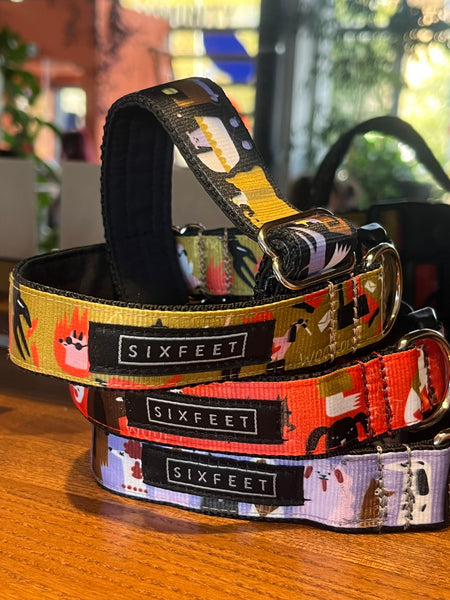 Textil nyakörv - A Celebration for Dogs - mustár