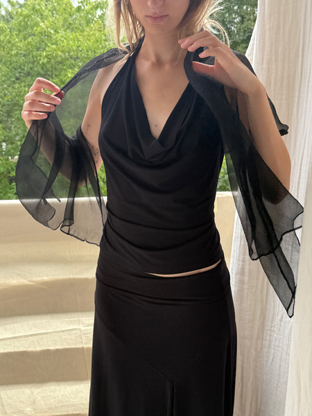 Cowl Neck Jersey Top