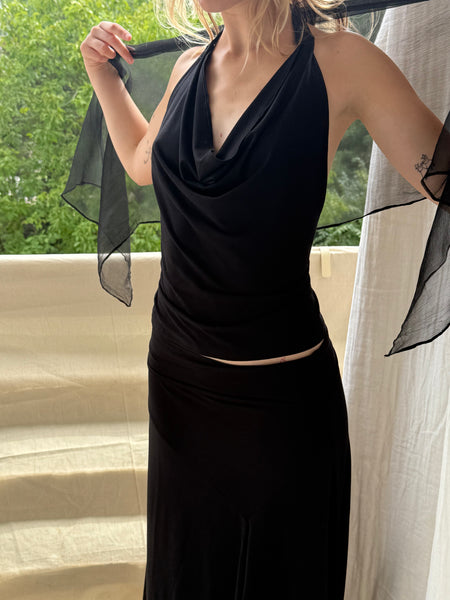 Cowl Neck Jersey Top
