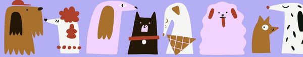 Textil póráz - A Celebration for Dogs - lila