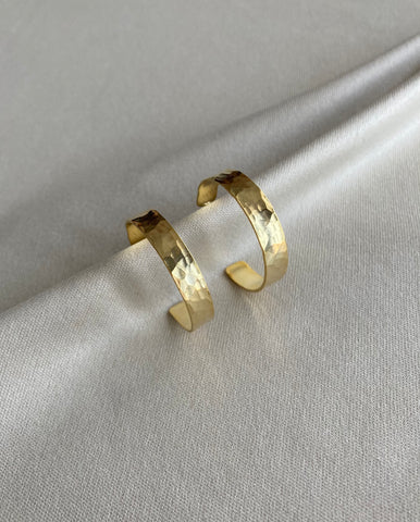 Large Textured Hoops