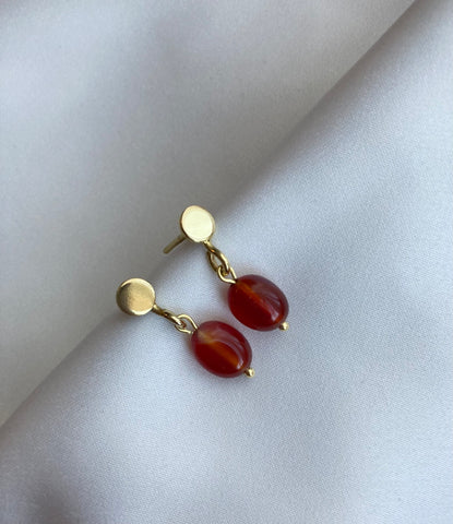 Francisca small earrings with carnelian