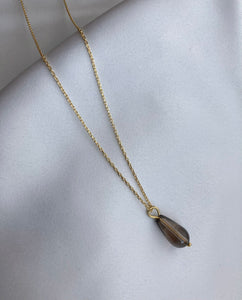 Smokey Quartz Drop necklace