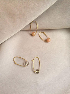 Blanca Hoops earrings holdkővel