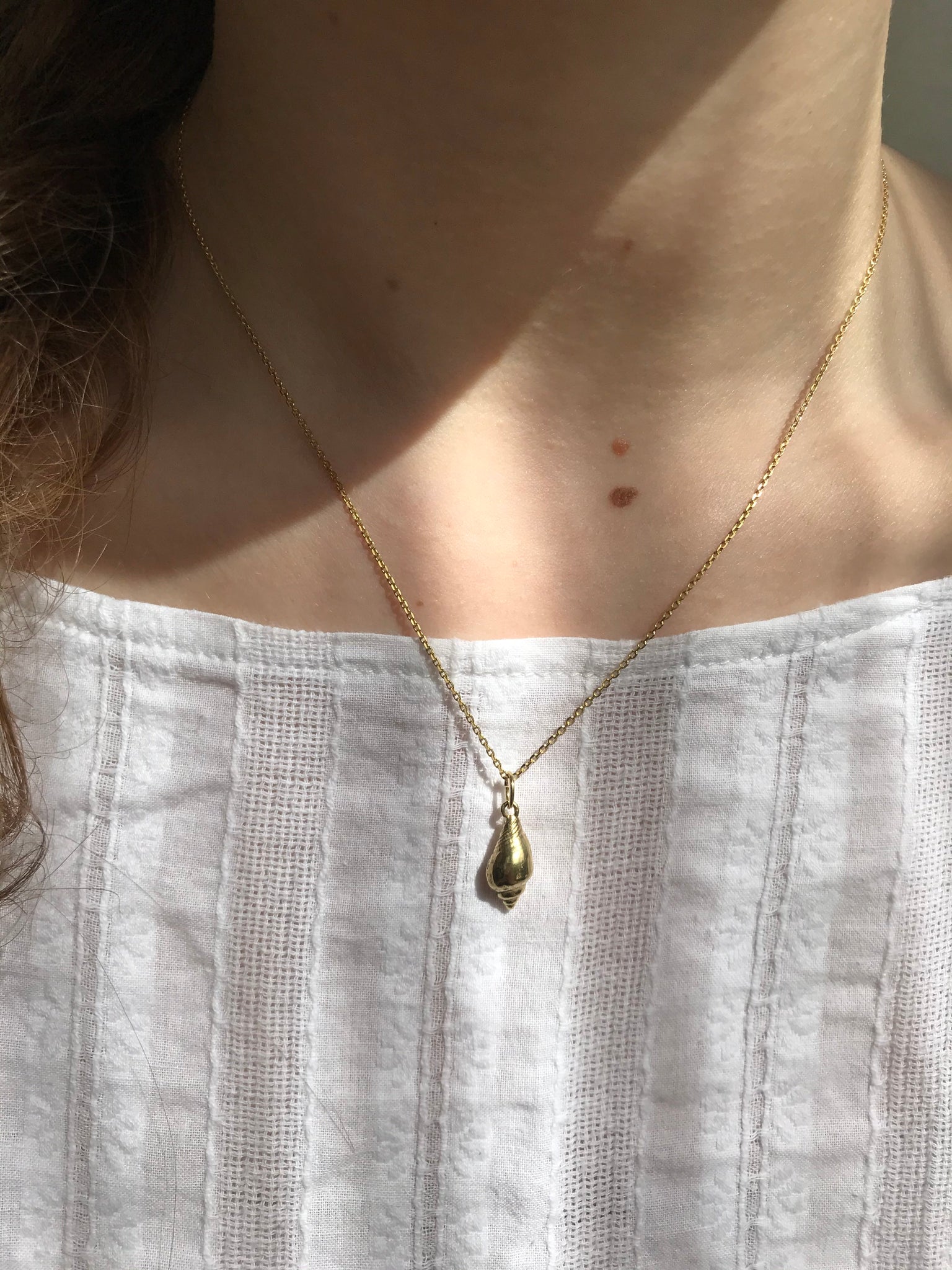 Marginella shell necklace EZÜST